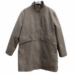 Woolrich Coat Onyx Gray Zip Up Big Heavy Winter Warm Outdoor Oversized Jacket M